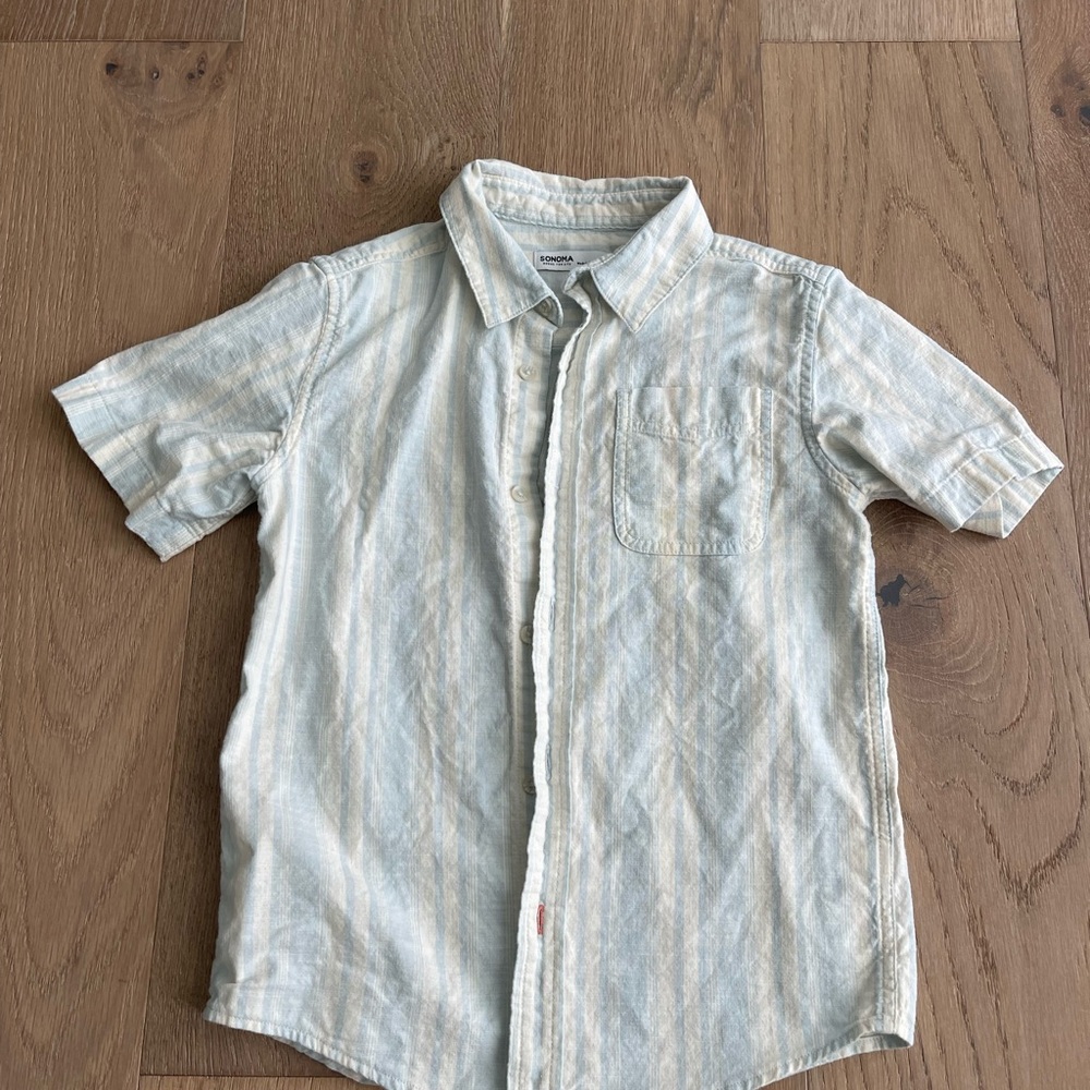 Sonoma Kids Light Blue Striped Button Down Shirt
